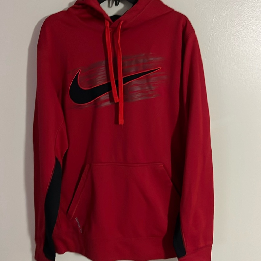 Nike Red And Black Hoodie Therma-Fit
